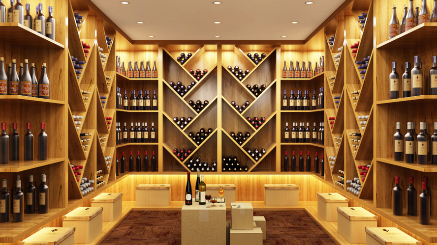 Pièce de prestige, la cave à vin prend place dans une pièce.