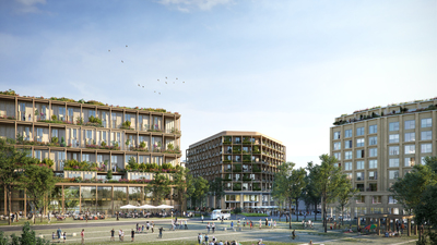 A Paris, la Porte de Montreuil s’offre une mue décarbonée © Lautreimage / Playtime