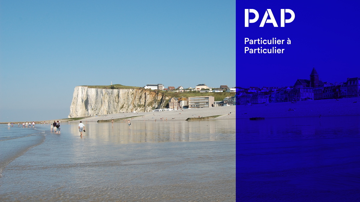 La plage et les falaises de Mers-les-Bains.