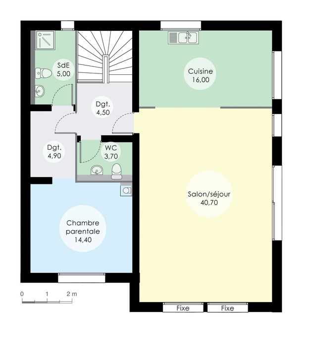 Plan maison vide - Vaste demeure écologique