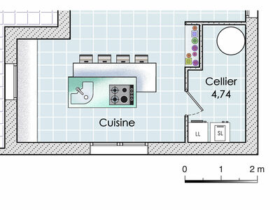 Plan habillé Zoom - maison - Une maison contemporaine et lumineuse