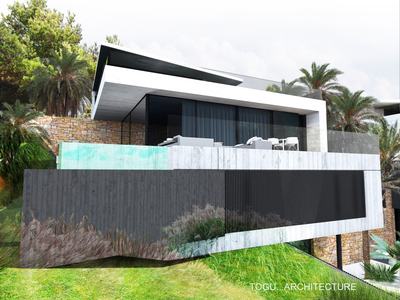 Une maison face à la mer