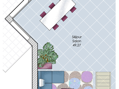 Plan habillé Zoom - maison - Une maison contemporaine de caractère