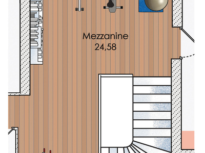 Plan habillé Zoom - maison - Maison contemporaine en Seine-et-Marne