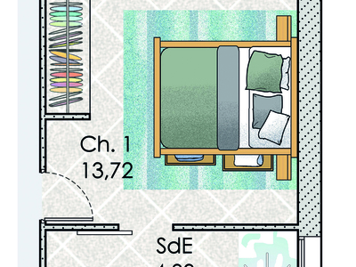 Plan habillé Zoom - maison - Une contemporaine à la physionomie bretonne