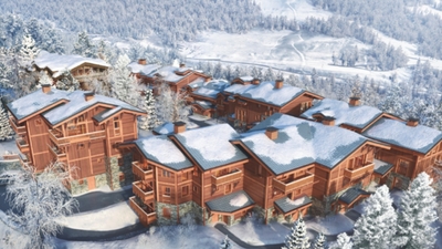 Nouvelle réalisation inspirée du chalet savoyard, à Courchevel Moriond (73) © Groupe Launey
