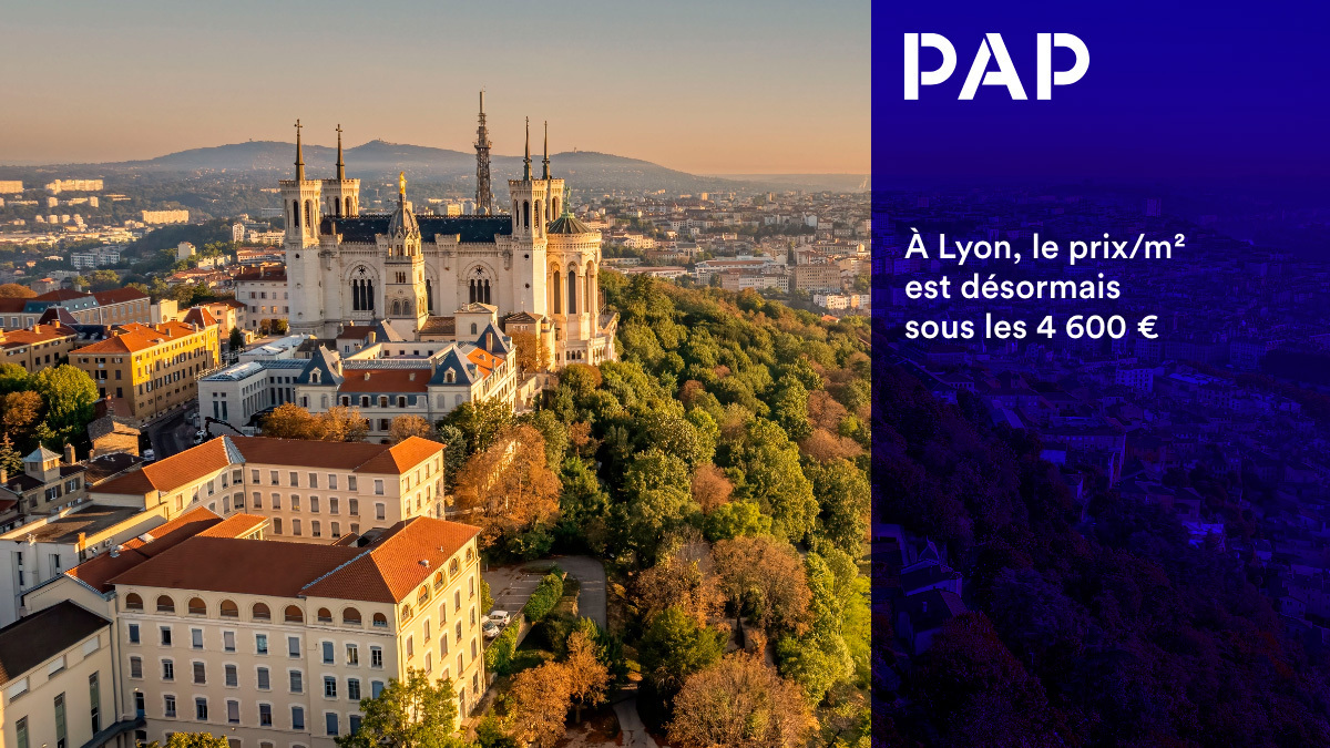 À Lyon, les prix immobiliers reculent de 6,9 % sur un an.