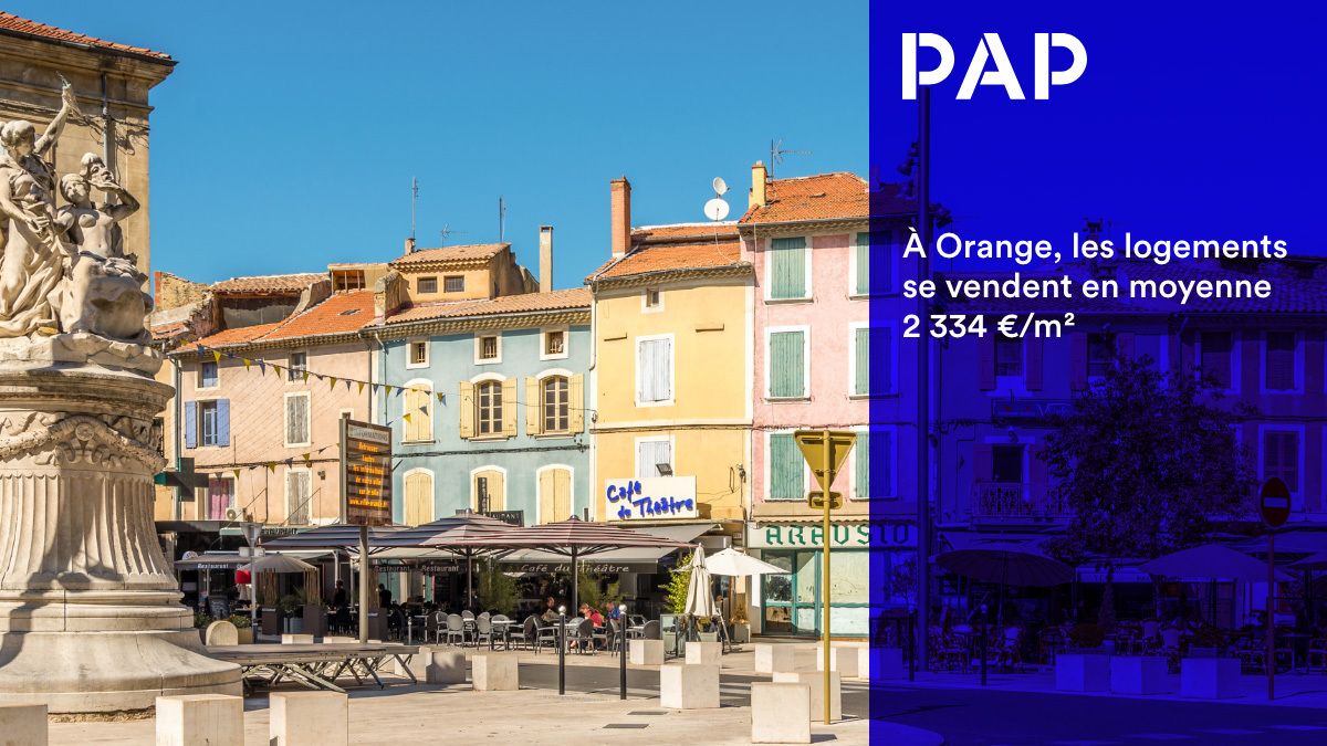 À Orange, les prix les plus abordables se trouvent en centre-ville et à Argensol.