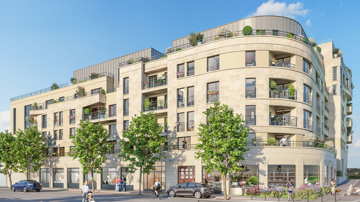 Villa Maestria offre 120 logements en accession et 3 commerces en pied d’immeuble.