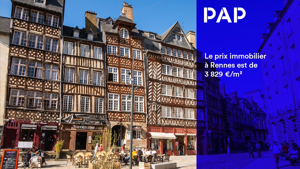 À Rennes, les prix progressent de 1,3 % en un an.