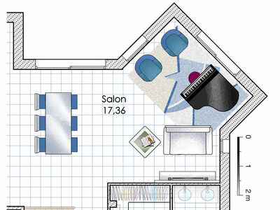 Plan habillé Zoom - maison - Une maison ouverte sur le monde