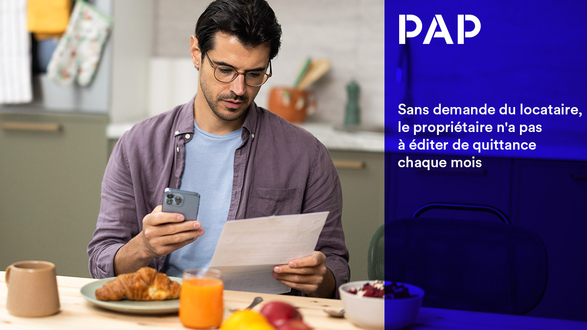 La quittance peut être envoyée par mail si le locataire le demande.