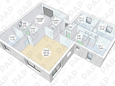 Plan habillé  - maison - Frappé au coin du bon sens