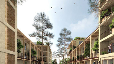 Bordeaux Lac : une résidence neuve joue la carte du naturel © Maud Caubet Architectes