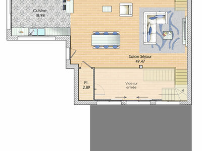 Plan habillé Etage - maison - Une maison qui sait prendre de la hauteur