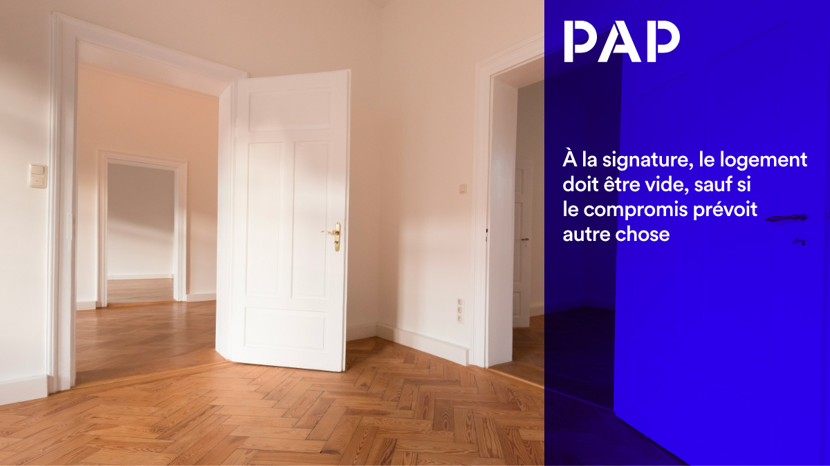 Juste avant la signature, prévoyez une dernière visite pour l’acheteur.