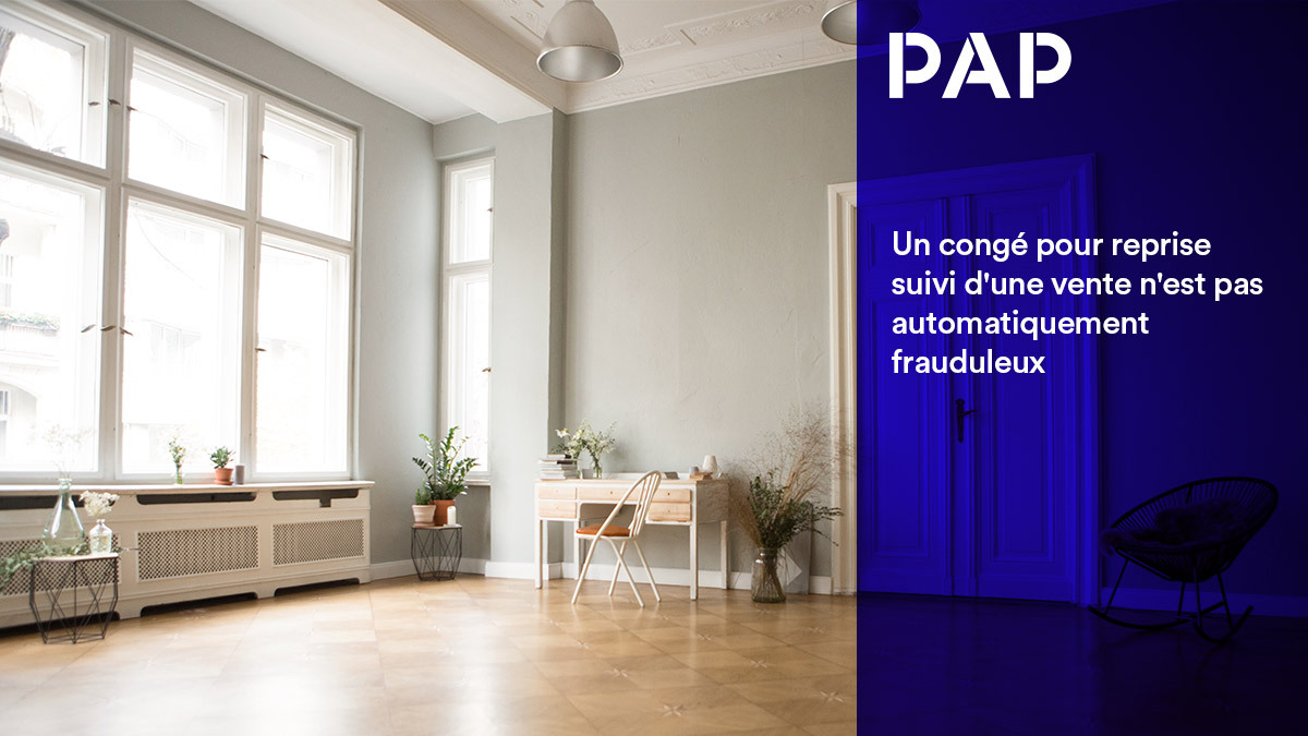 La clé est la sincérité du congé au moment de sa délivrance.