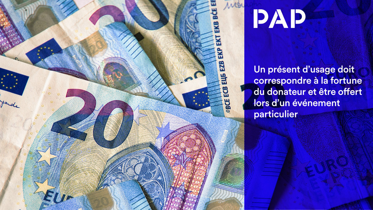 Le présent d'usage n'est pas une donation, mais un cadeau.
