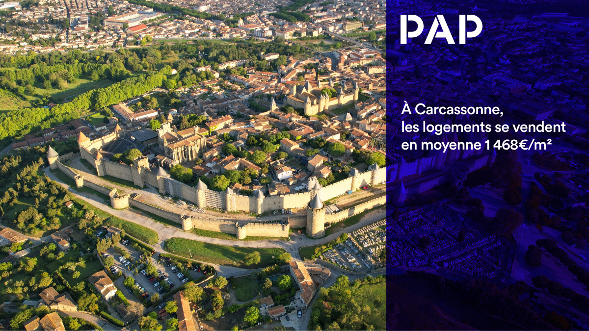 Carcassonne : 1 468 €/m², un prix imbattable face à Narbonne et Toulouse, idéal pour les familles