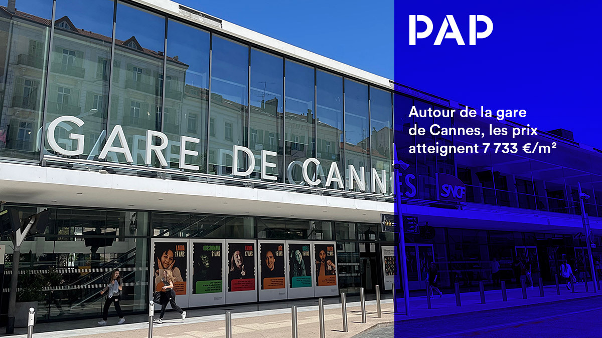 Les prix cannois ont bondi de 21,7 % autour de la gare en trois ans.