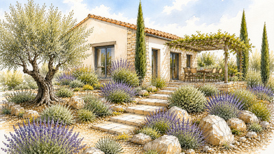 Jardin : quelles plantes choisir selon votre région (et lesquelles éviter) © Illustration  générée avec chatGPT