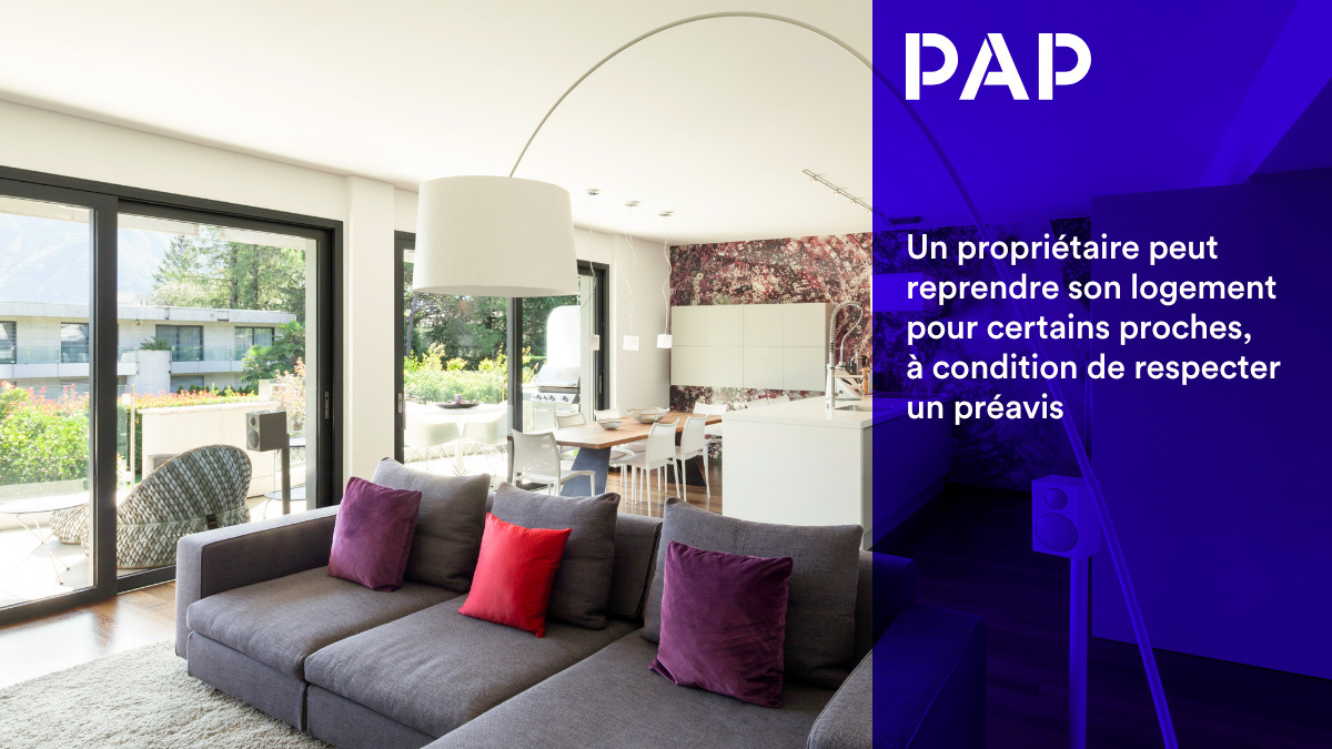 Un logement en location ne peut pas être repris pour loger un neveu ou une nièce.