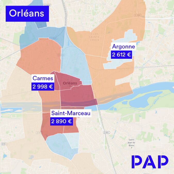 Orléans : les quartiers les plus chers et les moins chers en 2025 | PAP