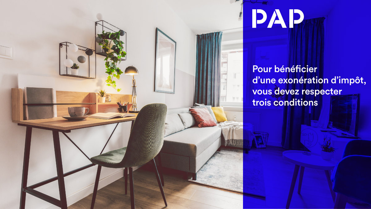Pas d'impôt sur les loyers si la chambre meublée est louée à un tarif raisonnable.