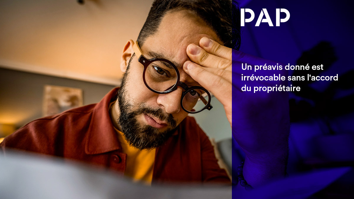 Dès réception de la lettre de congé, le préavis est déclenché.