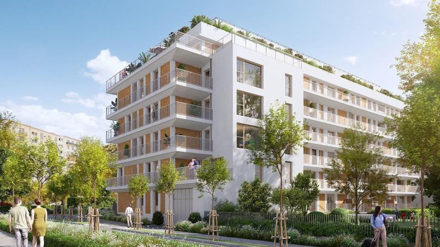 Dans l'écoquartier Victor Hugo de Bagneux (92), Terre & Ciel mise sur la terre crue.