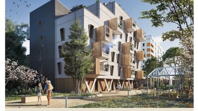 À Rennes (35), sobriété énergétique et construction 100 % bois © DR