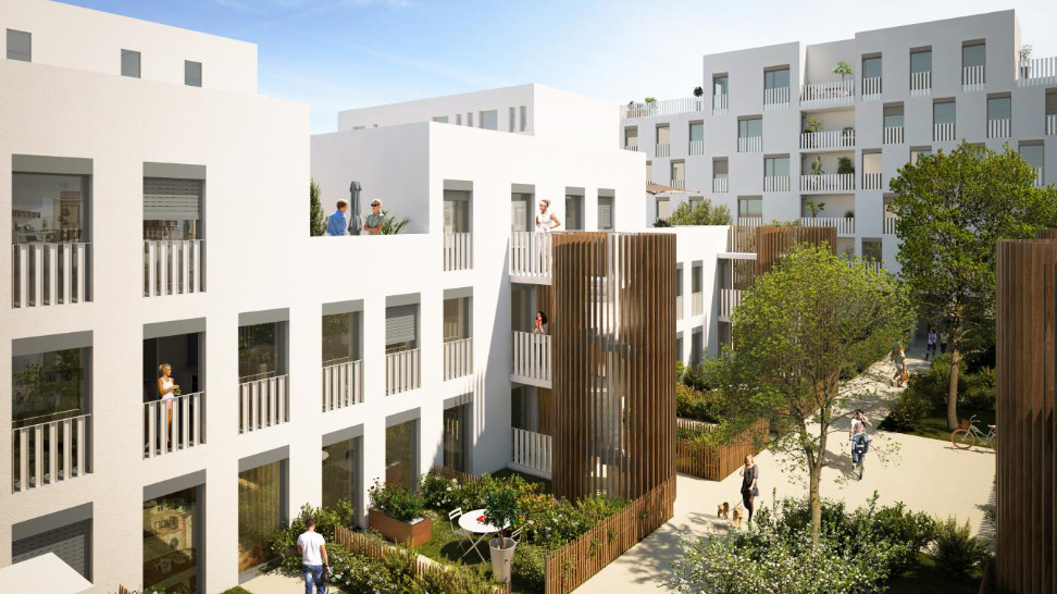Les Jardins d’Alba bénéficient d'un cadre de vie verdoyant.