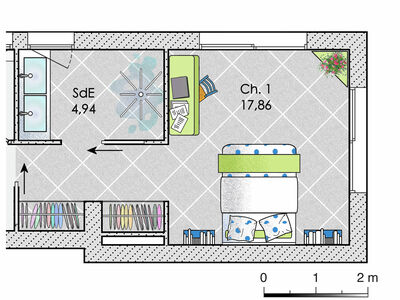 Plan habillé Zoom - maison - Une maison de ville contemporaine