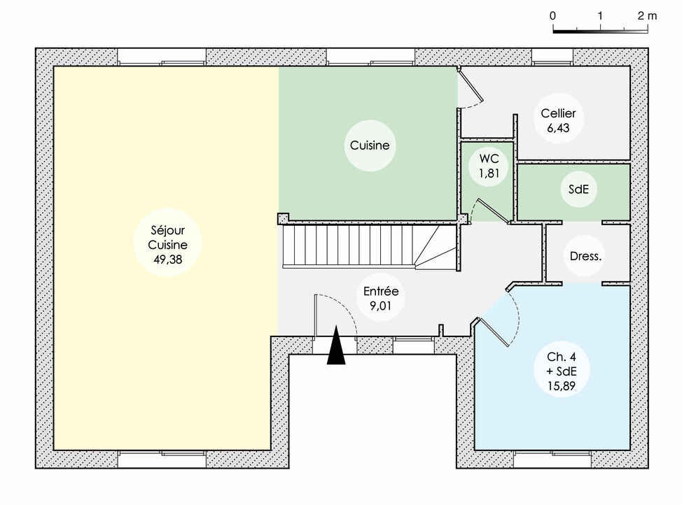 Plan maison vide - Une maison qui joue avec la lumière dans les Hauts-de-France