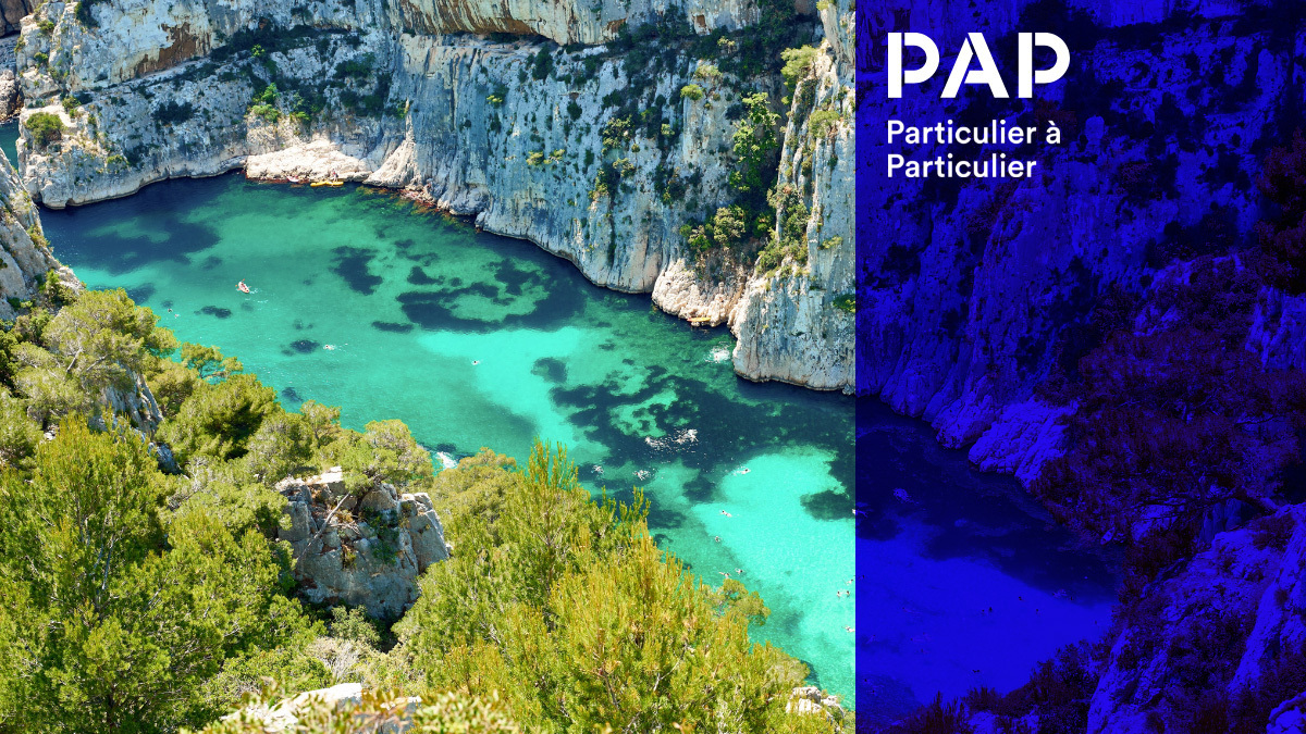 Vue spectaculaire sur l'une des plus belles calanques de la région marseillaise.