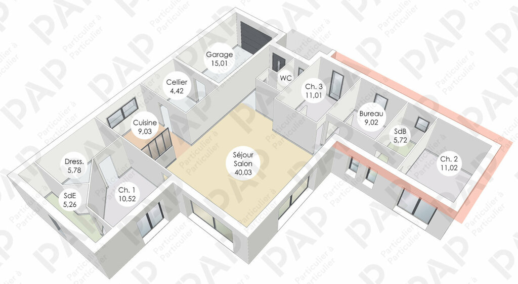 Plan maison vide - Une maison pour écrire un nouveau chapitre