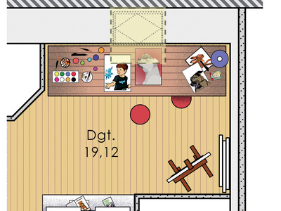 Plan habillé Zoom - maison - Vaste maison en région Centre