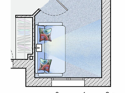Plan habillé Zoom - maison - Une maison aux lignes graphiques