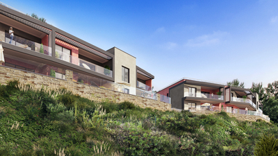 Èze (06) : une résidence en pierre de taille se niche à flanc de colline © LC Architectes