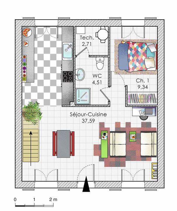 Plan maison meublé - Imaginer sa maison en trois clics