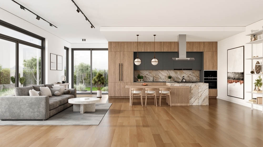 Le plancher chauffant peut accueillir différents revêtements de sol comme le parquet.