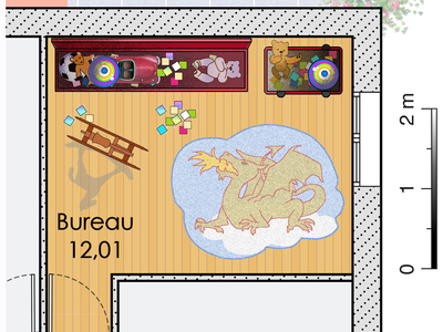 Plan habillé Zoom - maison - Une maison à prix réduit