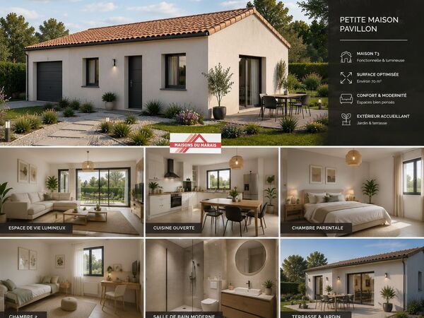 Maison 70&nbsp;m² à construire Vouneuil-sous-Biard (86580)
