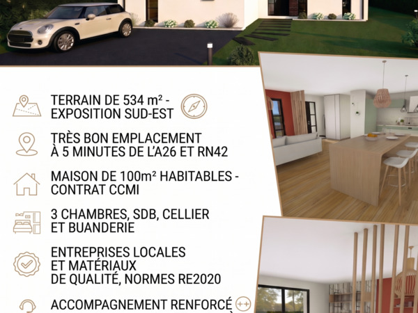 Maison 99&nbsp;m² à construire Longuenesse (62219)