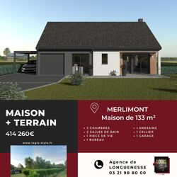 Maison 133 m² à construire Merlimont (62155)