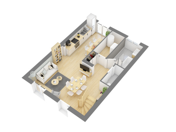 Maison 80&nbsp;m² à construire Rouxmesnil-Bouteilles (76370)