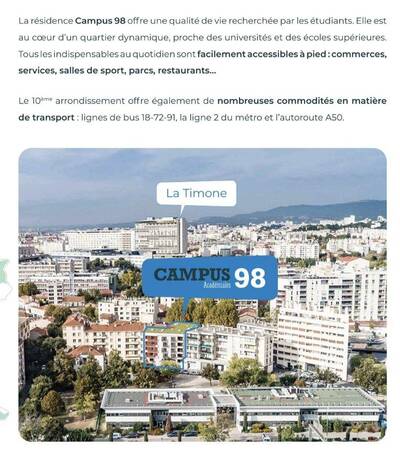 Vente appartement studio Marseille 10e