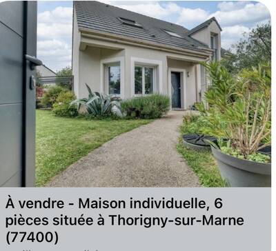 Vente maison 6 pièces Thorigny-sur-Marne (77400)