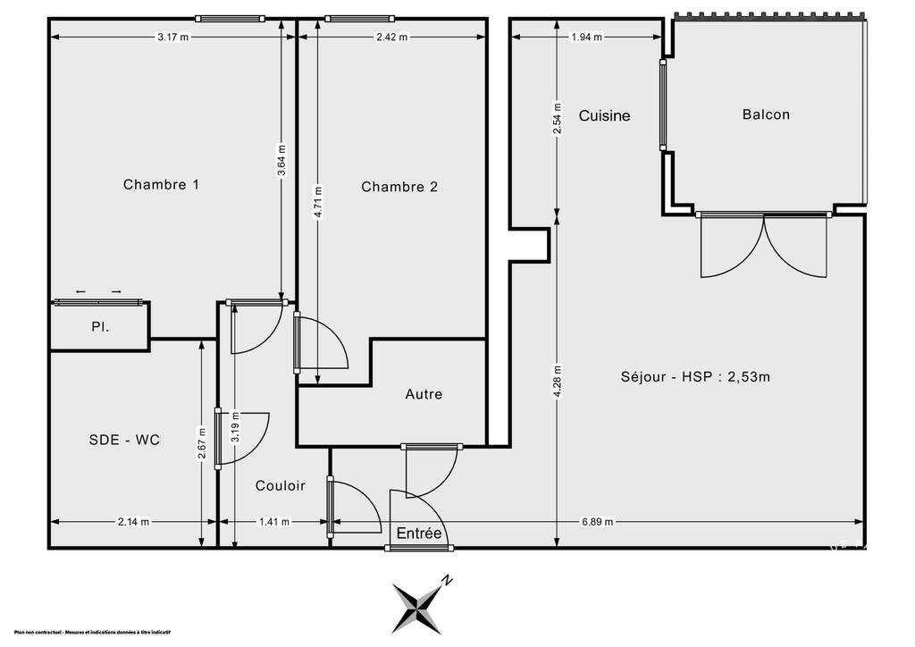 Vente Appartement Floirac (33270) 60&nbsp;m² 190.000&nbsp;&euro;