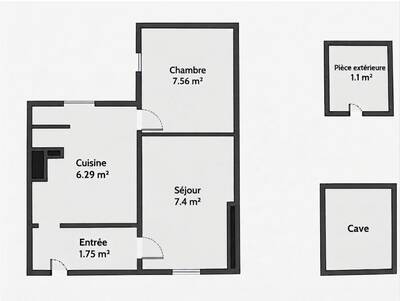 Vente appartement 2 pièces Paris 18e
